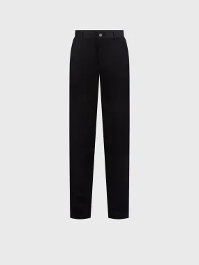 Trousers with Ribbed Elastic Waistband Black