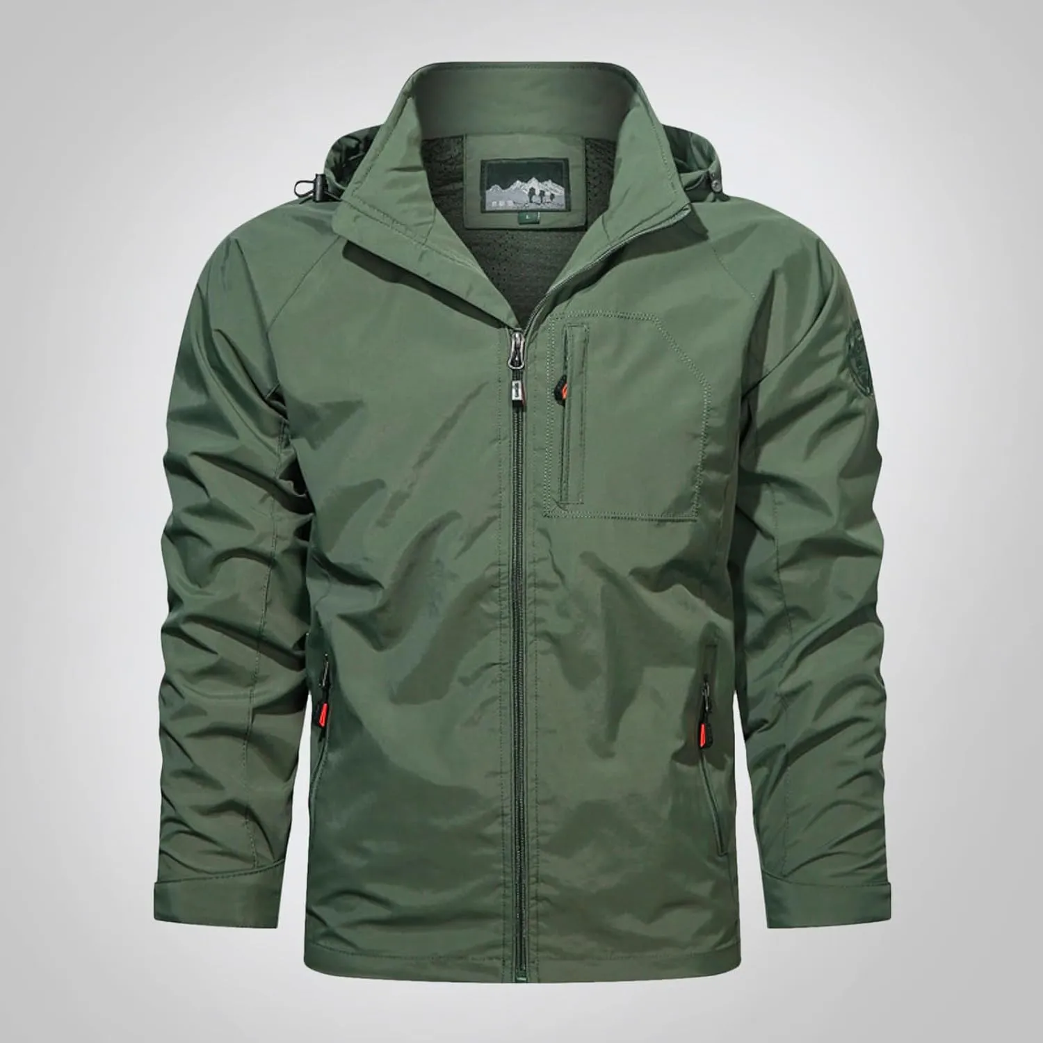 Versatile Waterproof Softshell Jackets Men’s Windproof Lightweight Fleece Lined Outdoor Hiking Raincoat with Hood