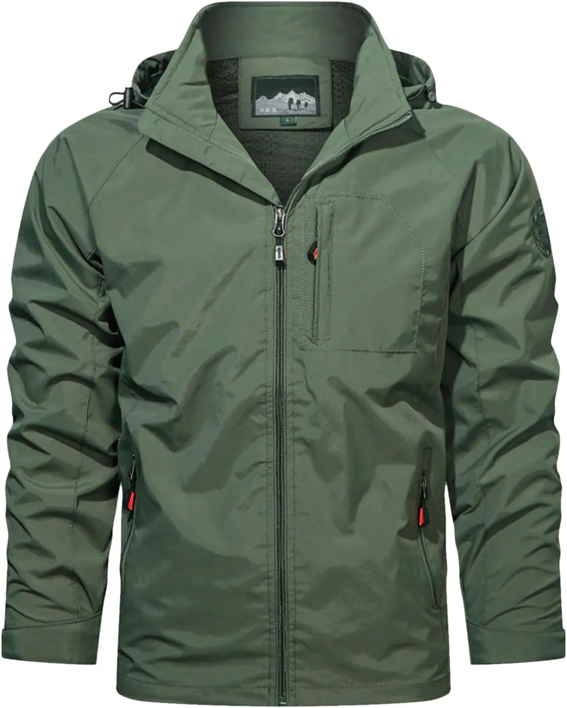 Versatile Waterproof Softshell Jackets Men’s Windproof Lightweight Fleece Lined Outdoor Hiking Raincoat with Hood