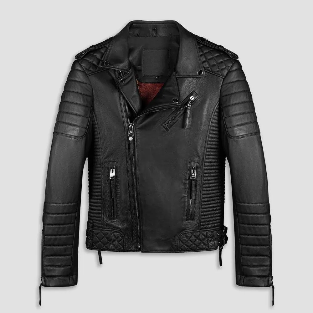 Vintage Biker Leather Jacket For Men