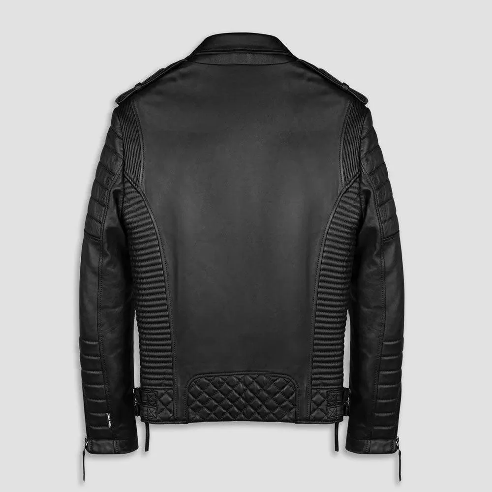 Vintage Biker Leather Jacket For Men