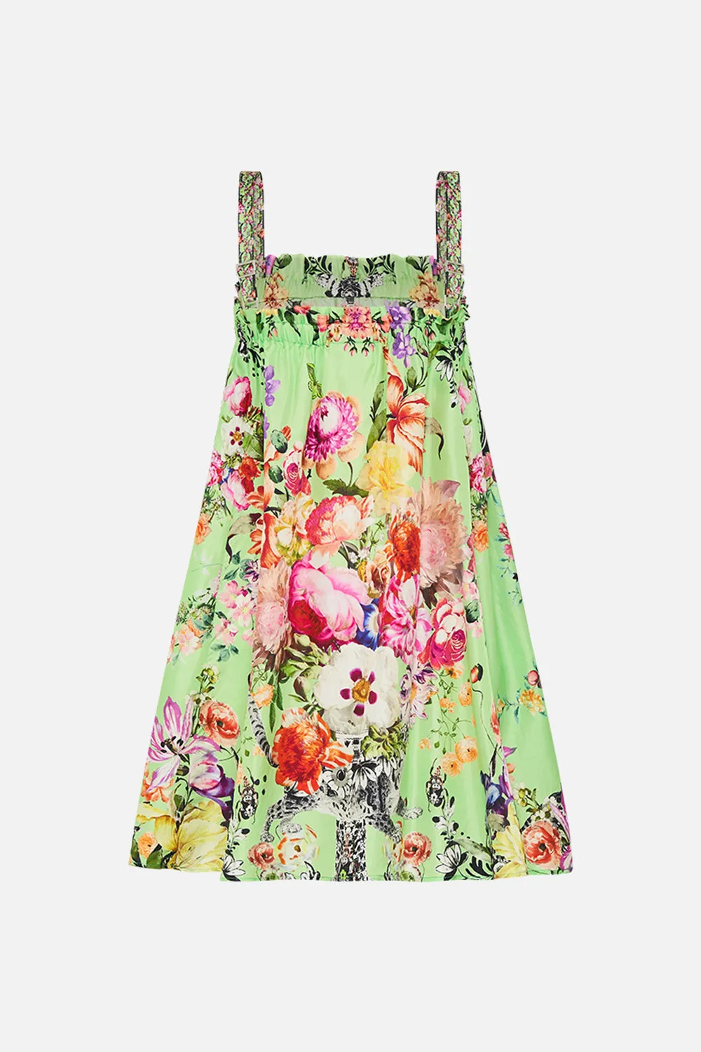 WIDE STRAP SHORT SUNDRESS PORCELAIN DREAM