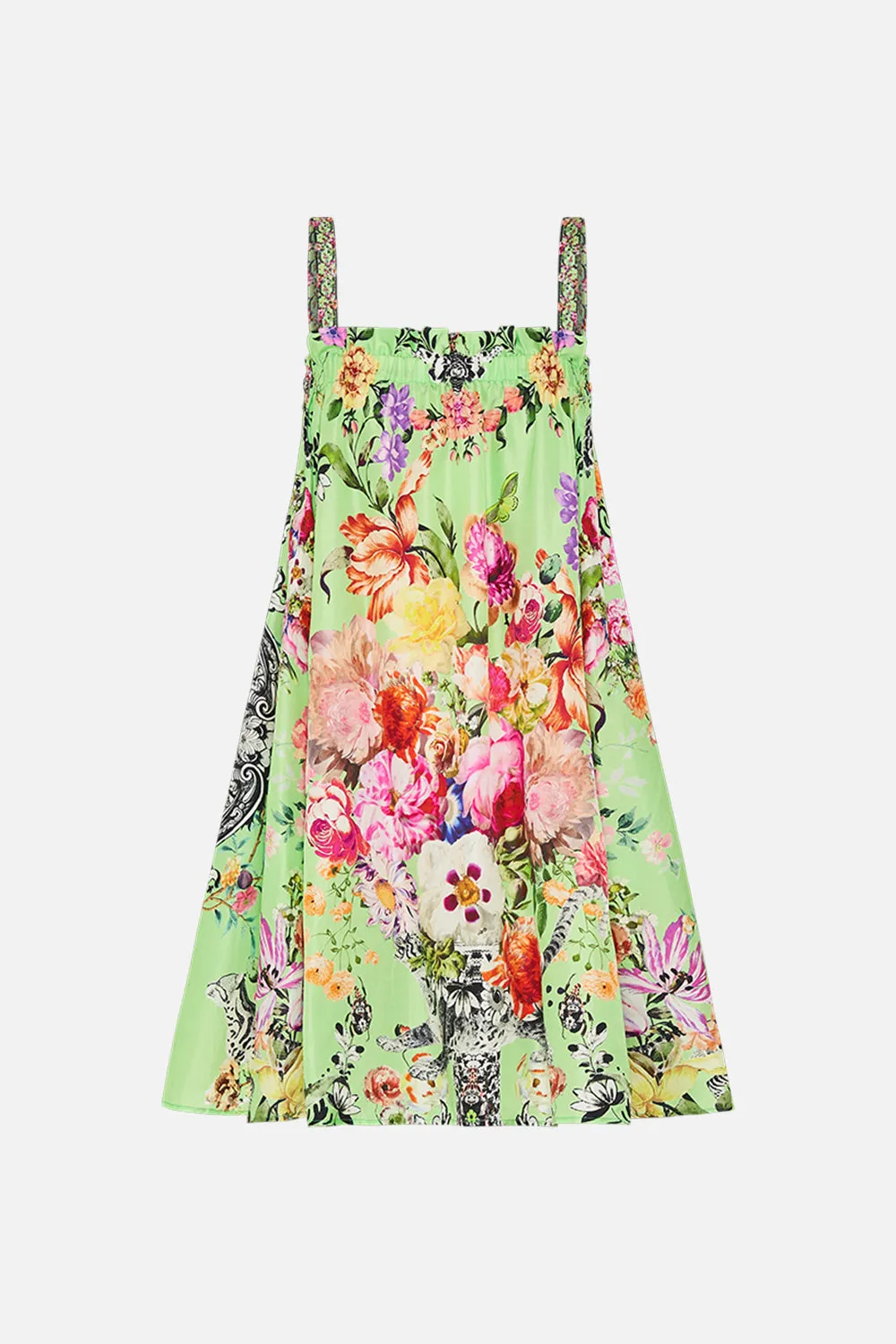 WIDE STRAP SHORT SUNDRESS PORCELAIN DREAM