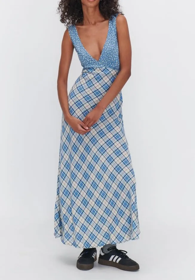 Women Y2k Deep V Neck Maxi Dress Casual Sleeveless Floral Flowy Long Tank Dress Summer Beach Boho Sundress