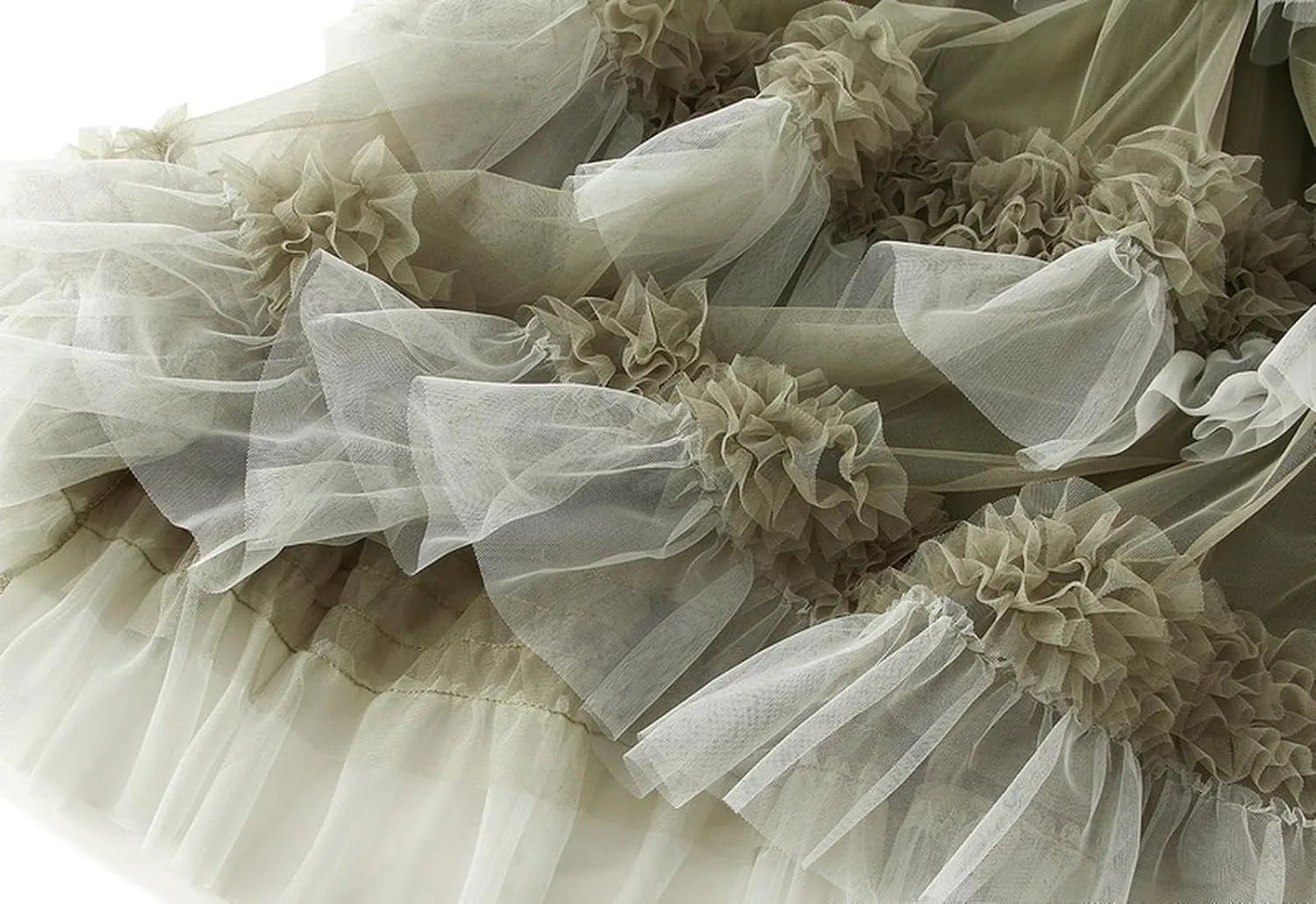 Womens Tulle Tutu Long Skirt Ruffle Tiered Layered Mesh Cake Skirts Promt Party Fairy Skirt