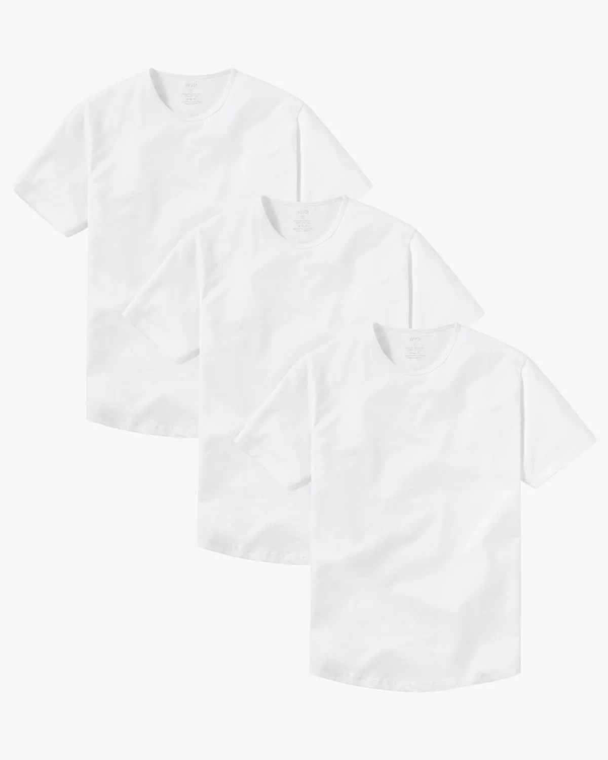 WYR Wear Mens Curve Crew  Fitted Short Sleeve T-Shirt with Curved Hem, Egyptian Cotton Tee Shirts for Men, Short Sleeve Tee